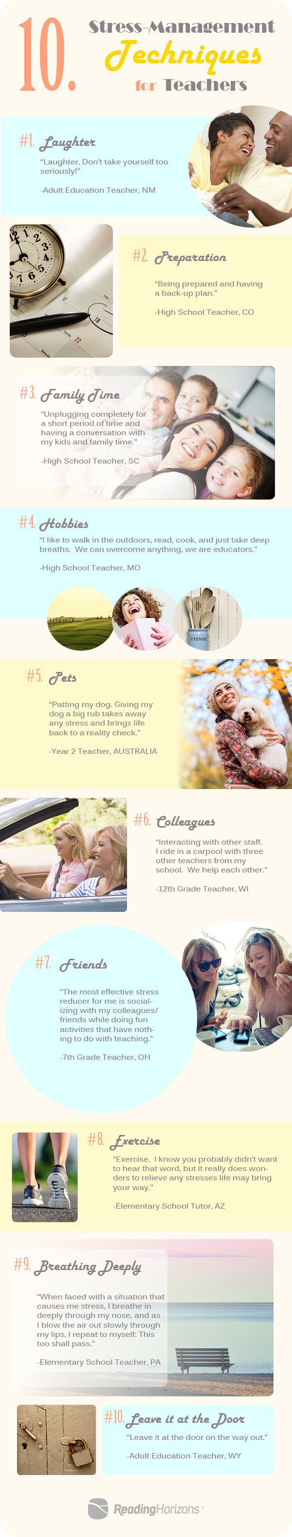 10 Stress-Management Techniques for Teachers Infographic