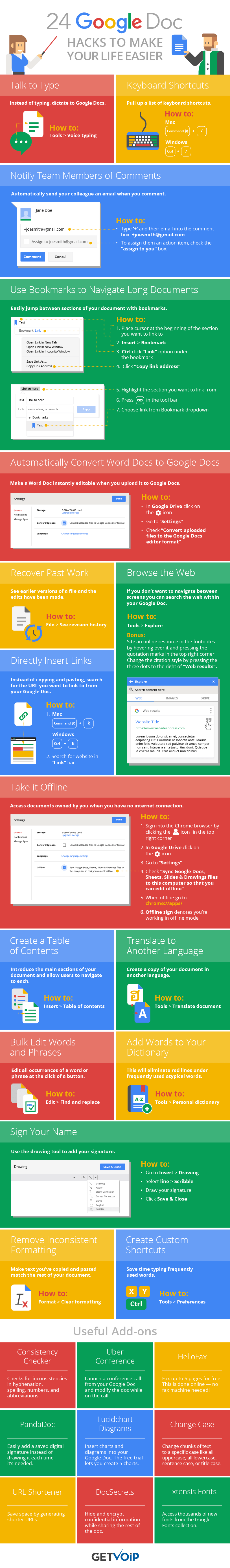 24 Google Doc Hacks to Make Your Life Easier Infographic24 Google Doc Hacks to Make Your Life Easier Infographic