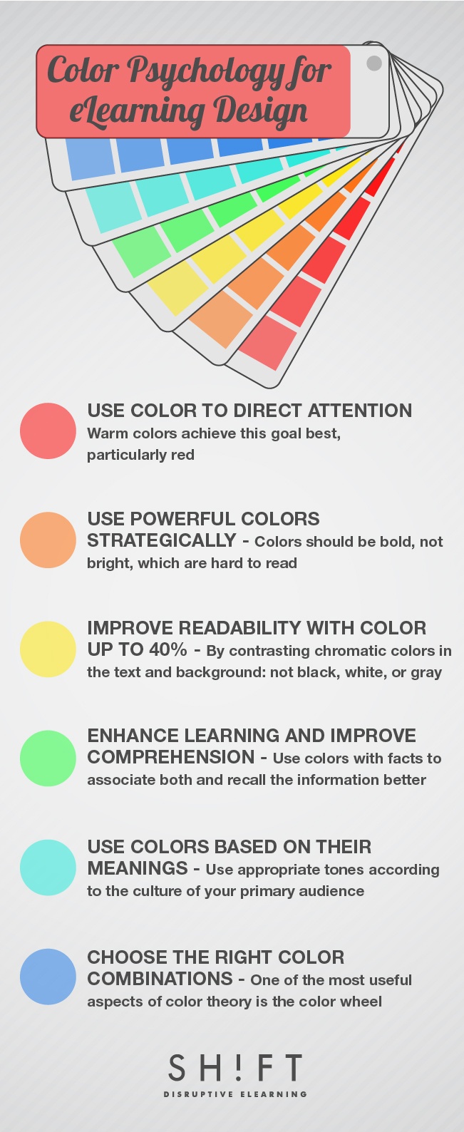 6 Tips To Use Colors When Designing eLearning Courses Infographic - e ...