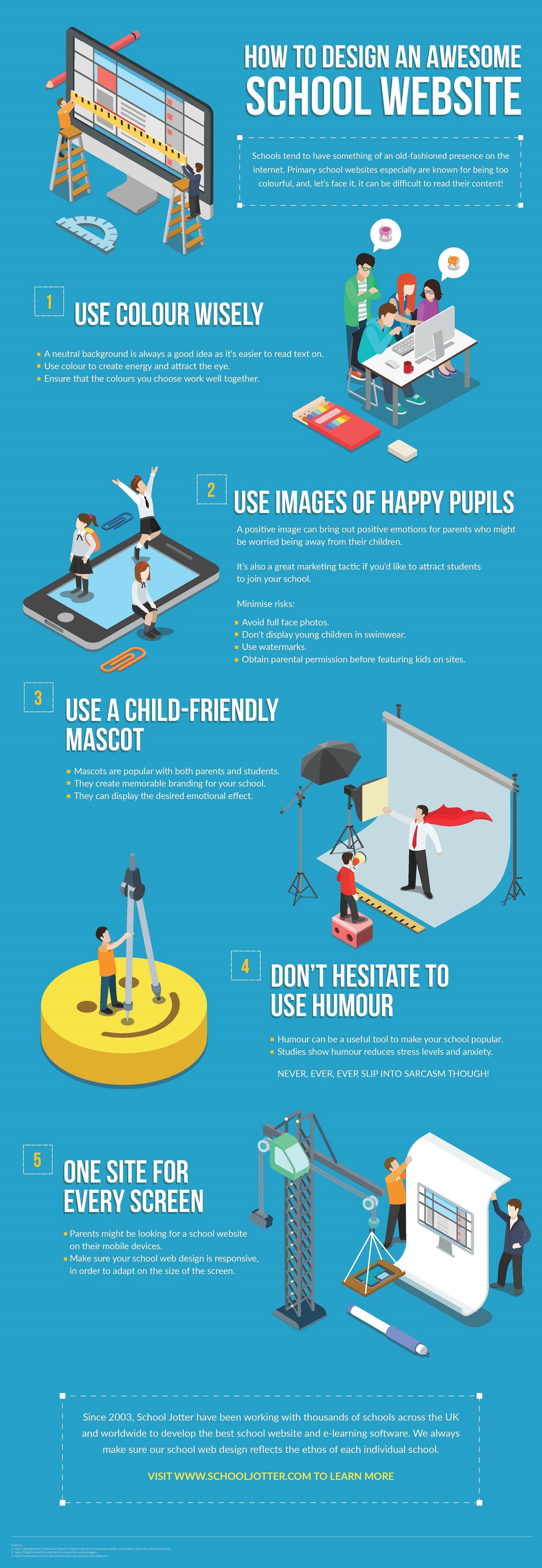How To Design An Awesome School Website Infographic E Learning