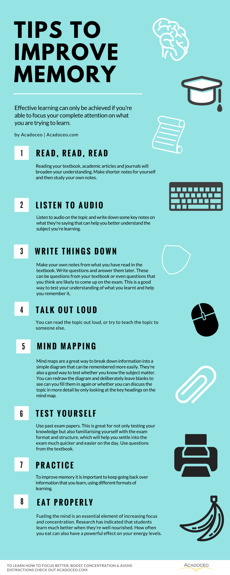Tips to Improve Your Memory Infographic eLearning