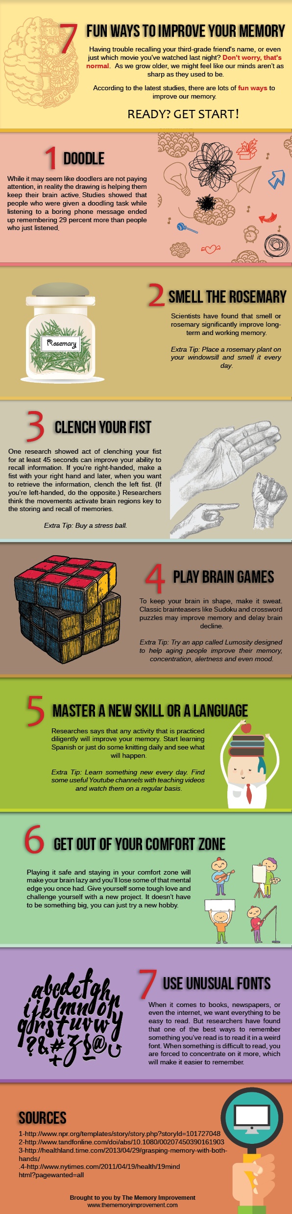 Fun Ways To Improve Your Memory Infographic